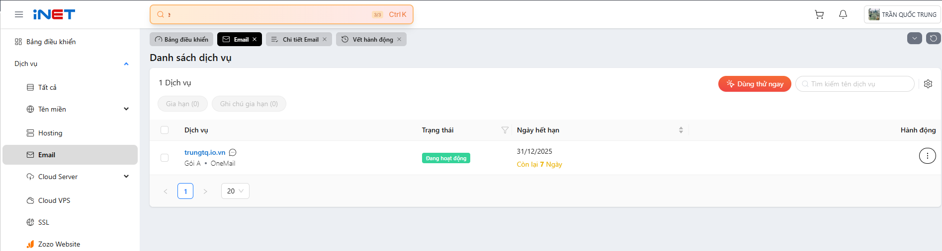 Hướng dẫn Import/Export toàn bộ dữ liệu của một tài khoản email trên OneMail.