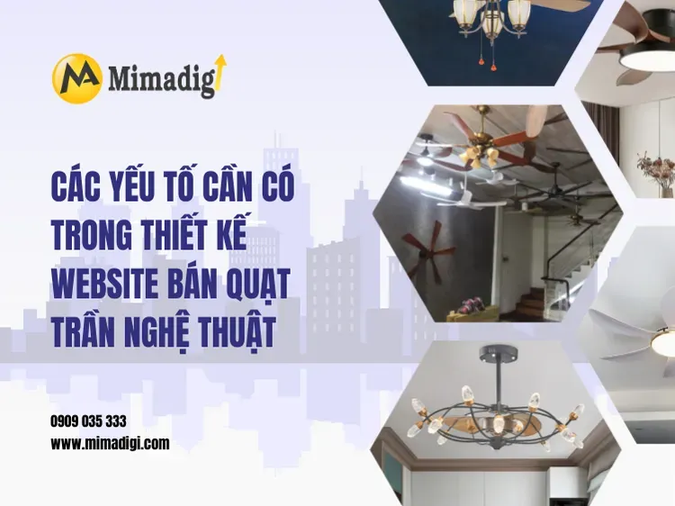 Thiết kế website bán quạt trần nghệ thuật