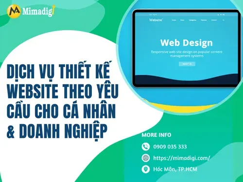 Dịch vụ thiết kế website theo yêu cầu cho cá nhân & doanh nghiệp