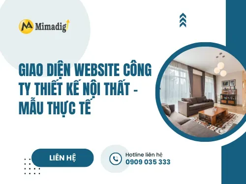 Giao diện website công ty thiết kế nội thất – mẫu thực tế