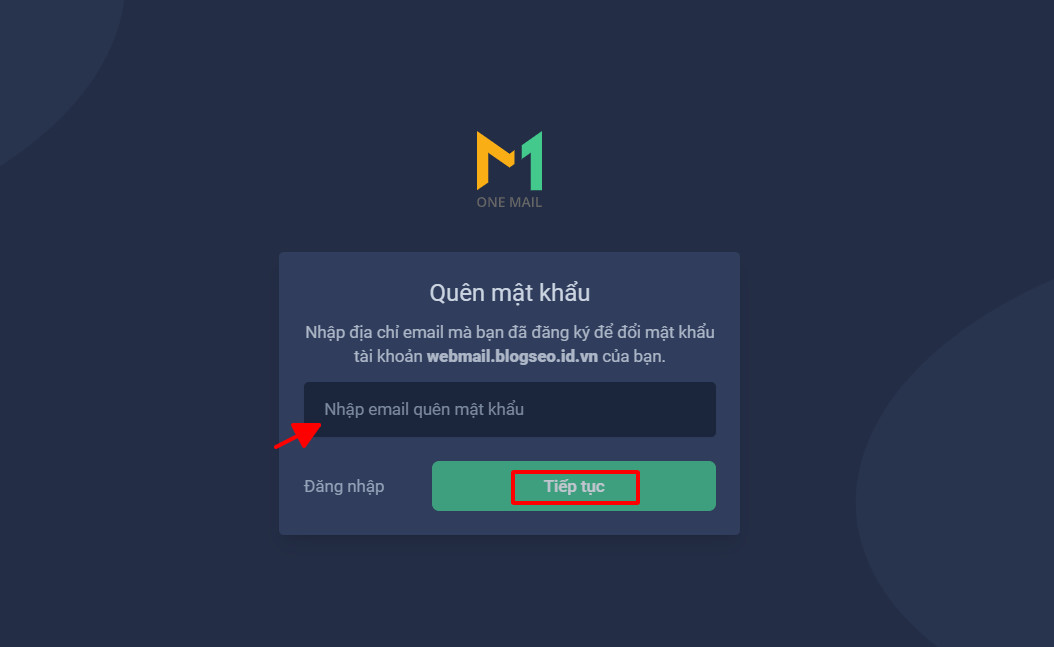 Tại màn hình đăng nhập, chọn Quên mật khẩu