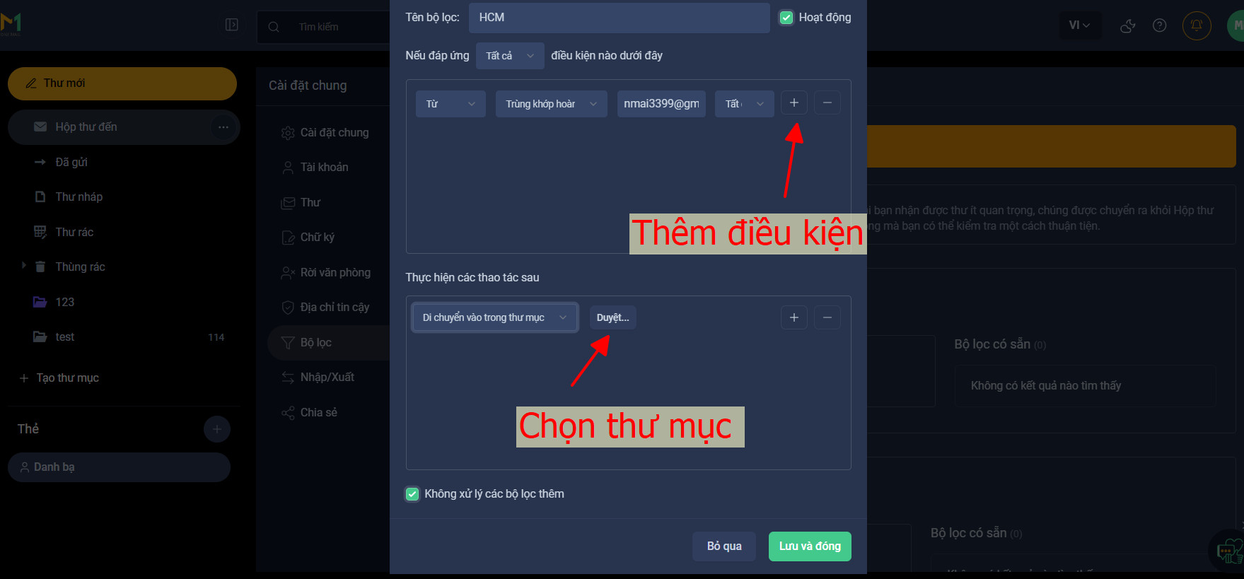 4. Hành động khi thỏa điều kiện