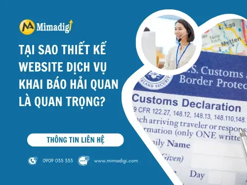 Thiết kế website dịch vụ khai báo hải quan