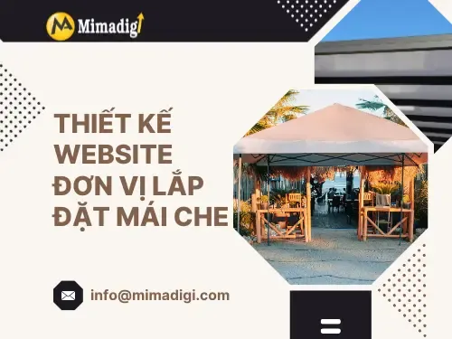 Thiết kế website đơn vị lắp đặt mái che