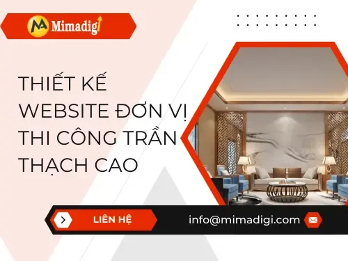 Thiết kế website đơn vị thi công trần thạch cao