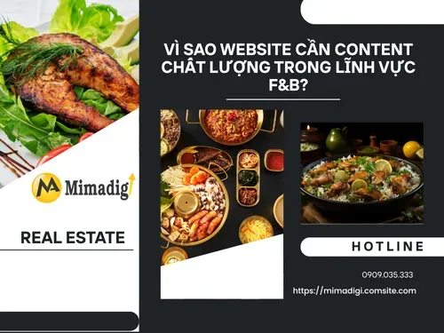Content website cho lĩnh vực F&amp;B