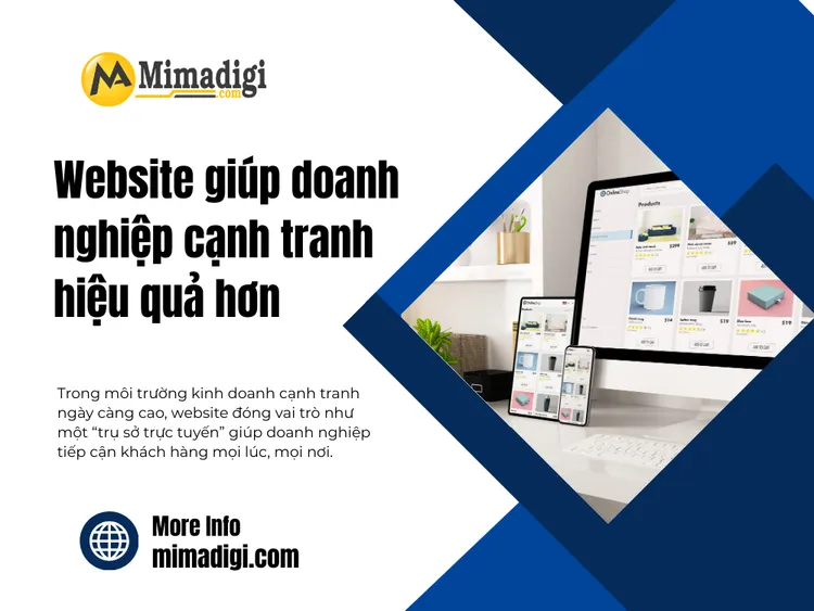 Website giúp doanh nghiệp cạnh tranh hiệu quả hơn